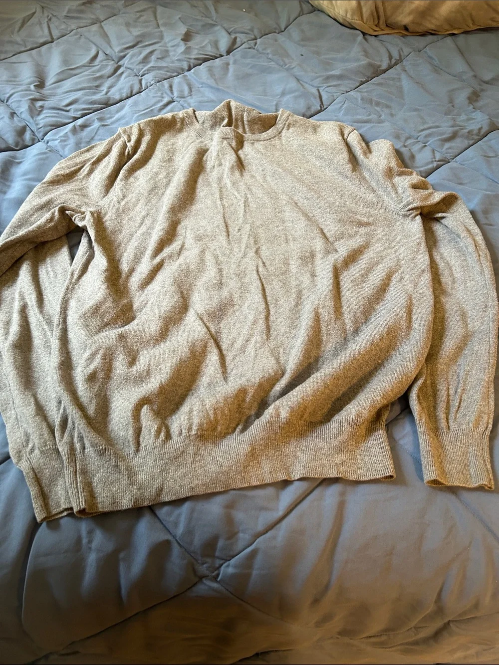 J. Crew Men's Crewneck Sweater in Beige Heather